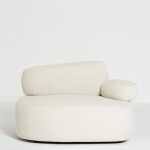 Branka Off White Sofa Chair Left Facing