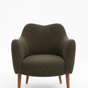 Kent Olive Wood Armchair with Irregular Top