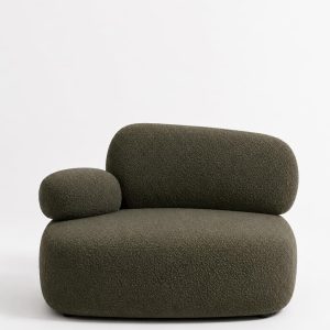 Branka Olive Wood Sofa Chair Right Facing