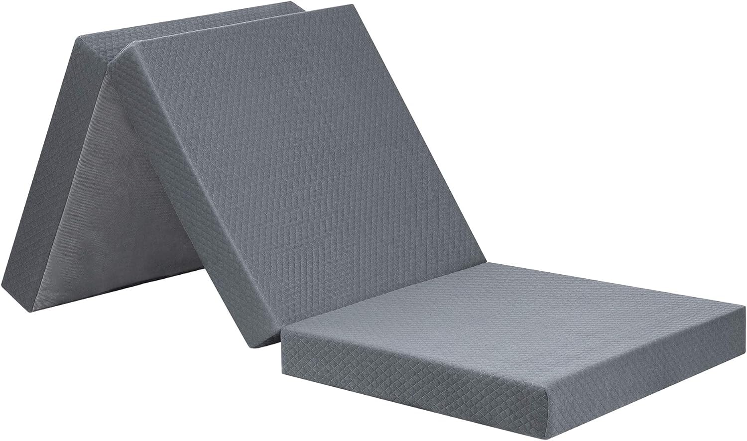 Tri-Folding Memory Foam Mattress Topper | Portable Bed, Collapsible and Washable Cover | Foldable Camping Floor Mattress Guest Bed for Camping