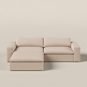 Orvella Pink Orchid Modular 4 Seater Sofa with Ottoman