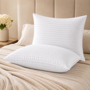 Marbella Premium Hotel Quality Pillows for Sleeping, 7D Hollow Fiber & 3D Gel Fiber Fill, Dual-Sided Soft Comfort, Breathable Fluffy Support for All Sleepers, Pack of 4, Standard (70x50)