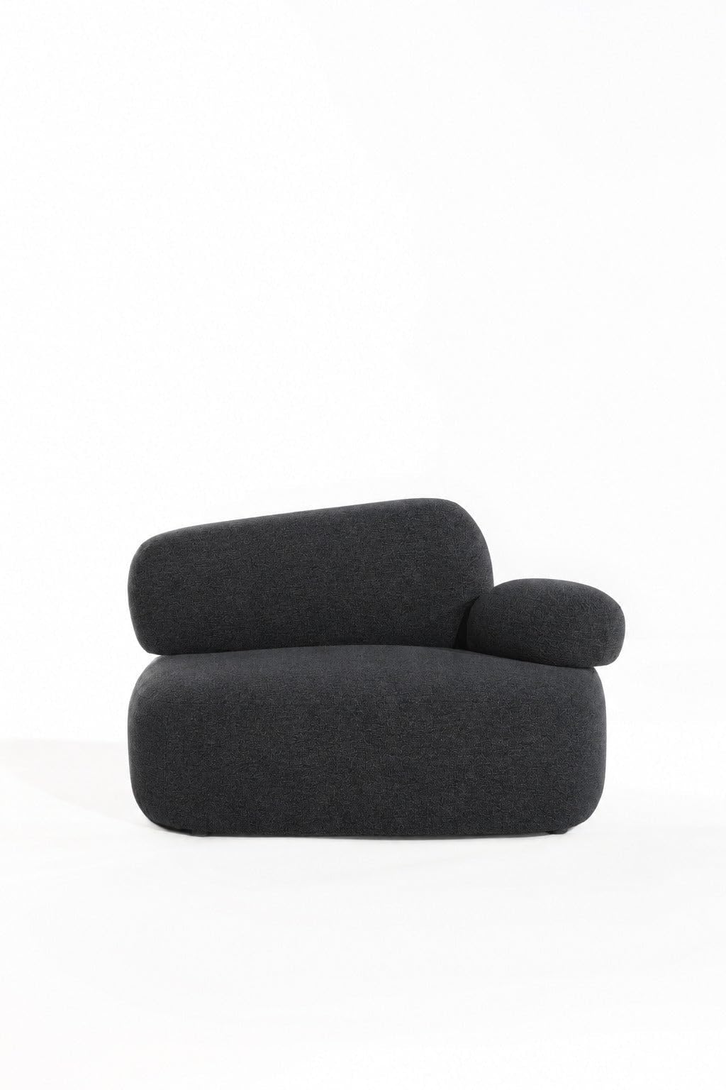 Branka Charcoal Sofa Chair Left Facing