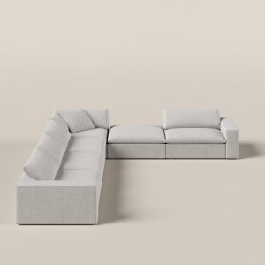 Orvella Repose Grey Modular 4 Seater Sofa with Corner Module