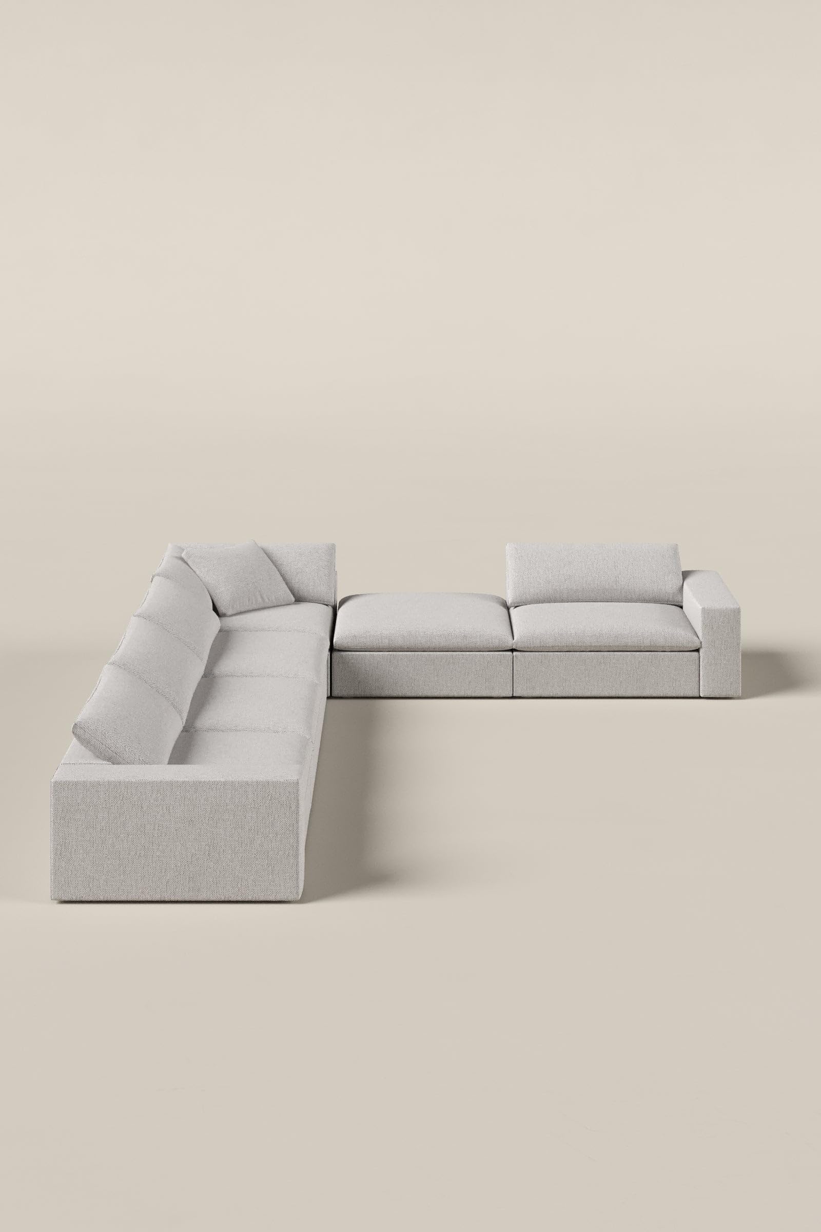 Orvella Repose Grey Modular 3 Seater Sofa with Corner Module