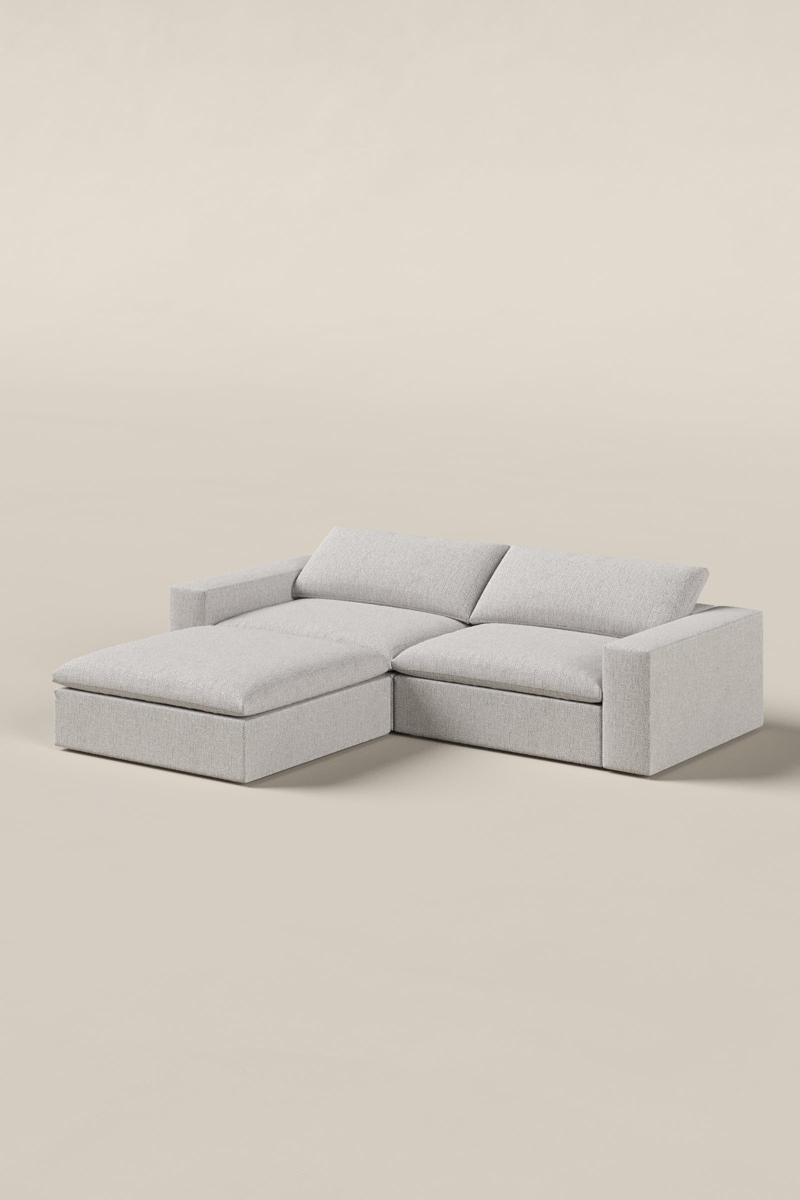 Orvella Repose Grey Modular 2 Seater with Ottoman