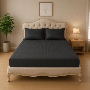 Microfiber Fitted Sheet Set, Double 120 x 200 cm, Ultra Soft Brushed Bed Sheet, Deep Pocket, All-Around Elastic, Breathable, Wrinkle Resistant, Easy Care Bedding for Bedroom & Guest Room
