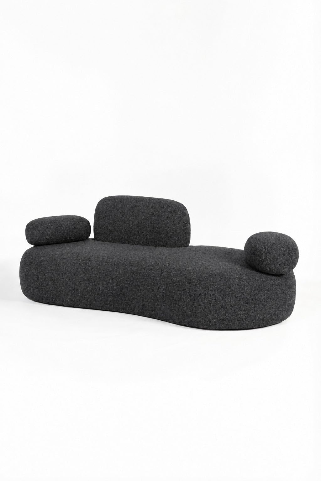 Branka Charcoal 3 Seater Sofa Right Facing
