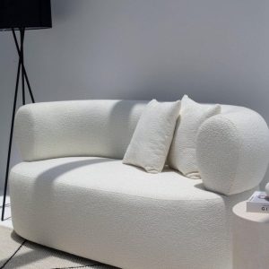 Odelia Off-White Boucle Sofa 2 Seater