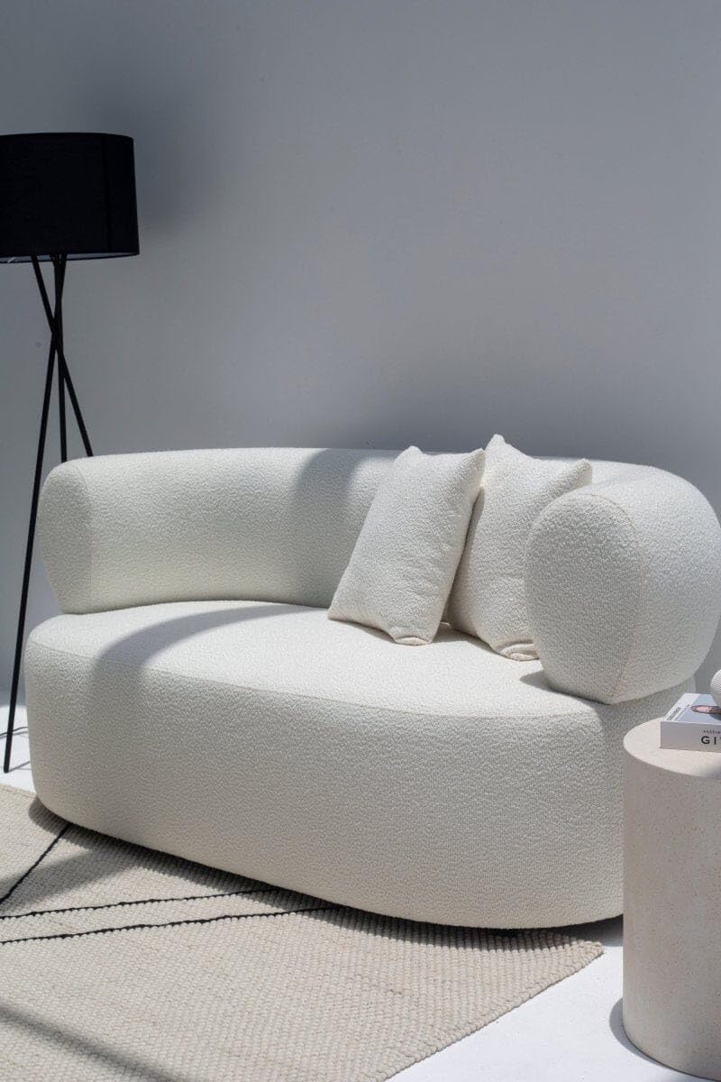 Odelia Off-White Boucle Sofa 2 Seater