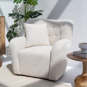 Sicily Boucle Sofa Chair with Arms