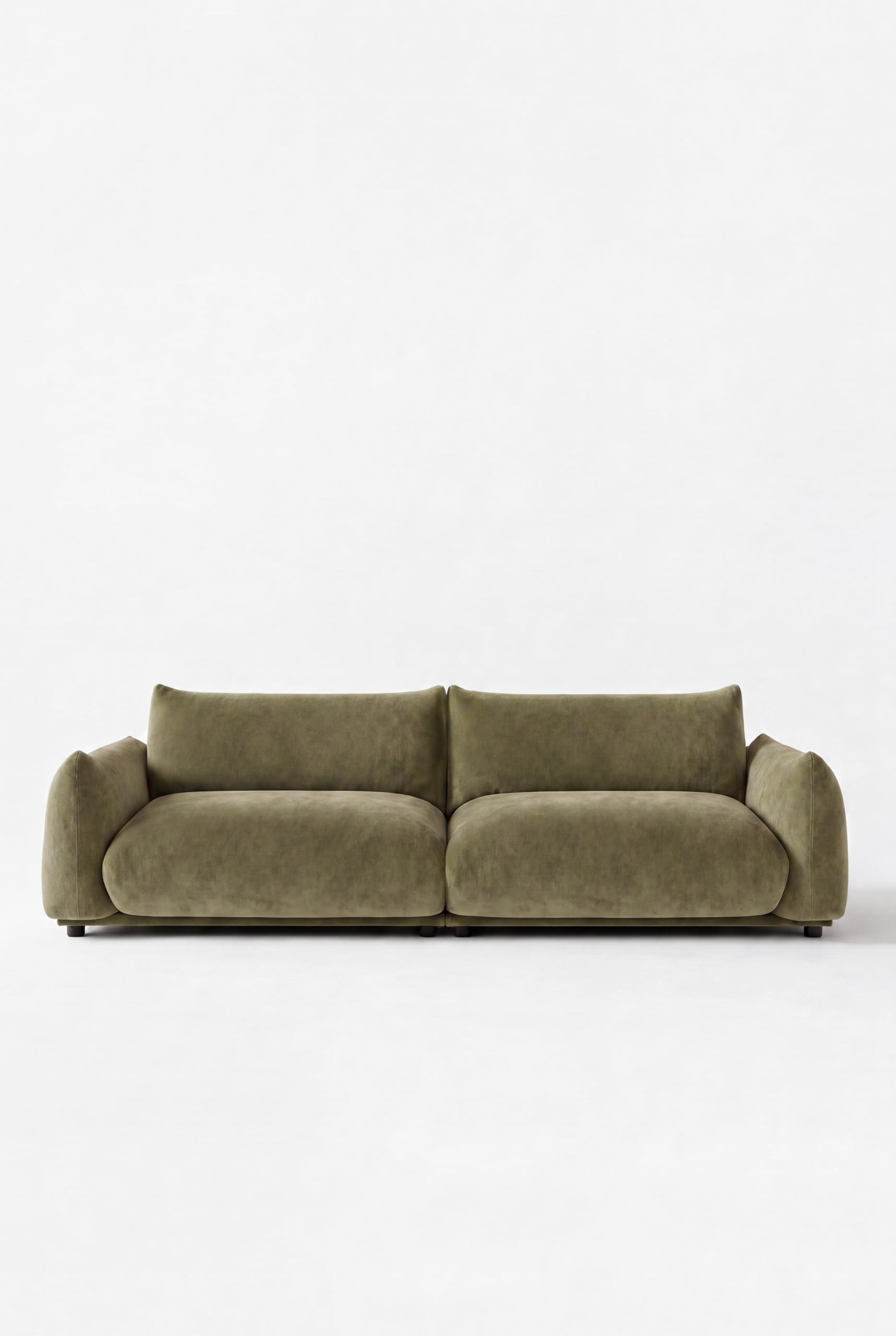 Alannah Dusty Olive Velvet Modular 3 Seater Sofa
