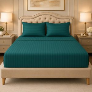 Microfiber Fitted Sheet Set, Queen 150 x 200 cm, Soft Brushed Polyester Bed Sheet with Elasticated Fit, Breathable Easy Care Bedding, Smooth Comfortable Bottom Sheet for Home & Guest Room