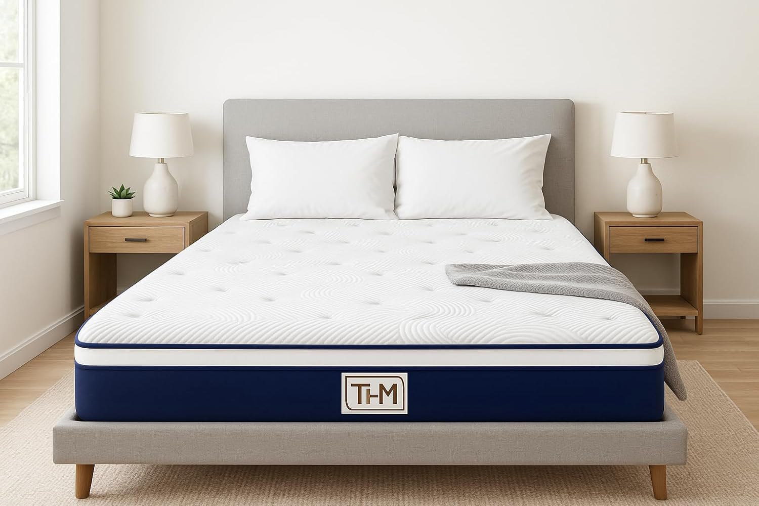 Marbella 25CM Twin XL Hybrid Mattress 100x200 cm | Medium Firm Memory Foam & Pocket Spring Mattress | Pressure Relief | Motion Isolation | Breathable Comfort | Long-Lasting Support