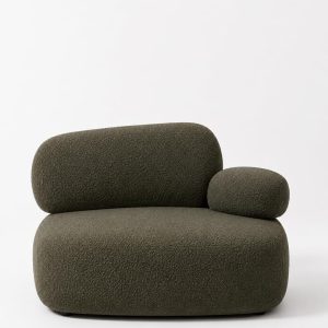 Branka Olive Wood Sofa Chair Left Facing