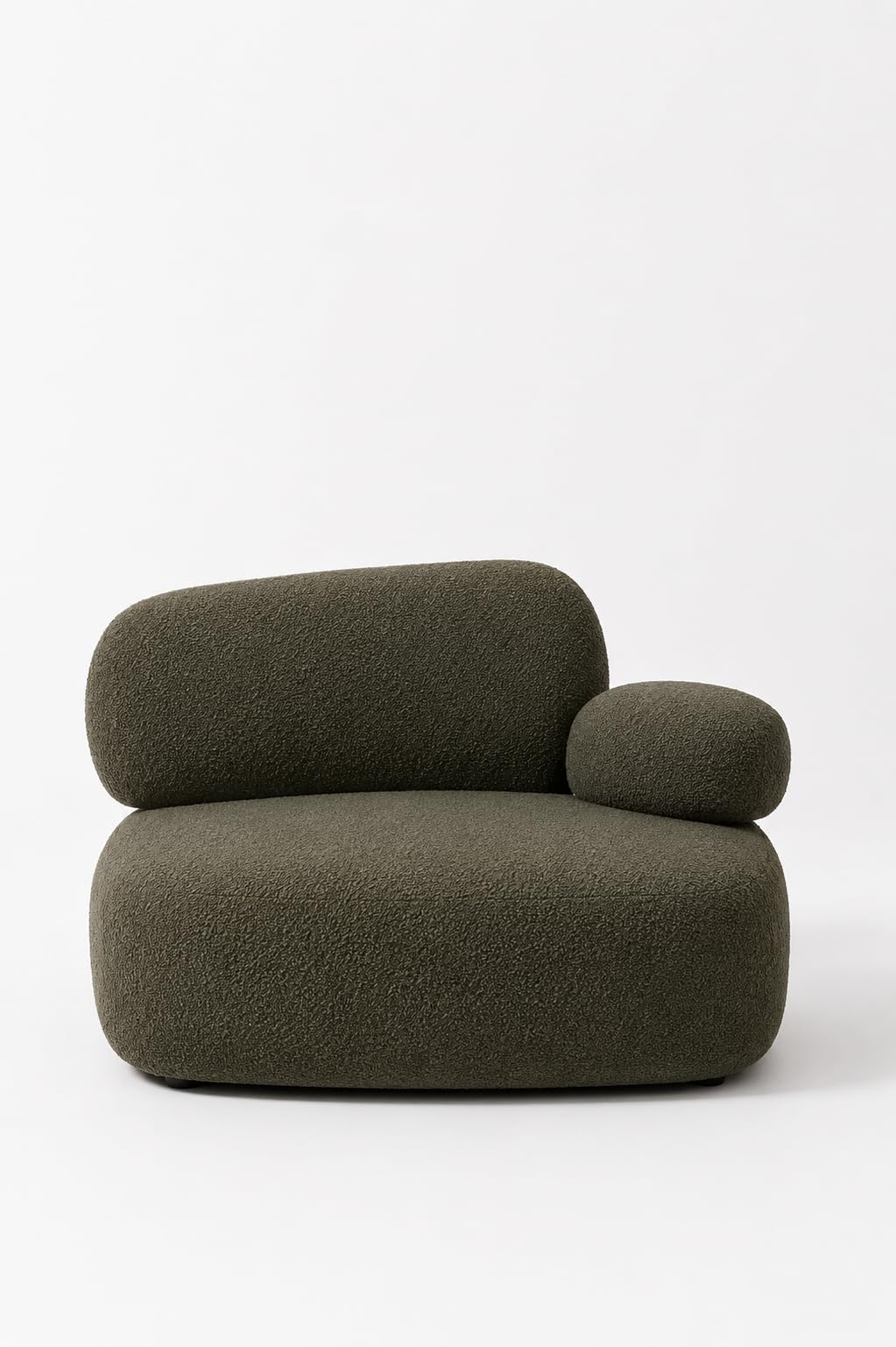 Branka Olive Wood Sofa Chair Left Facing