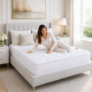 Merbella Orthopedic Medicated Firm Foam Mattress | Firm Feel | Short Queen Bed Mattress | Ortho Medical | Spine Balance for Pressure Relief | L190 × W160 cm | Thickness 14 cm