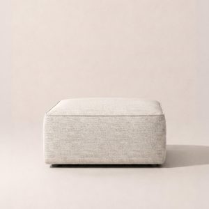 Aysun Oat Cream Ottoman