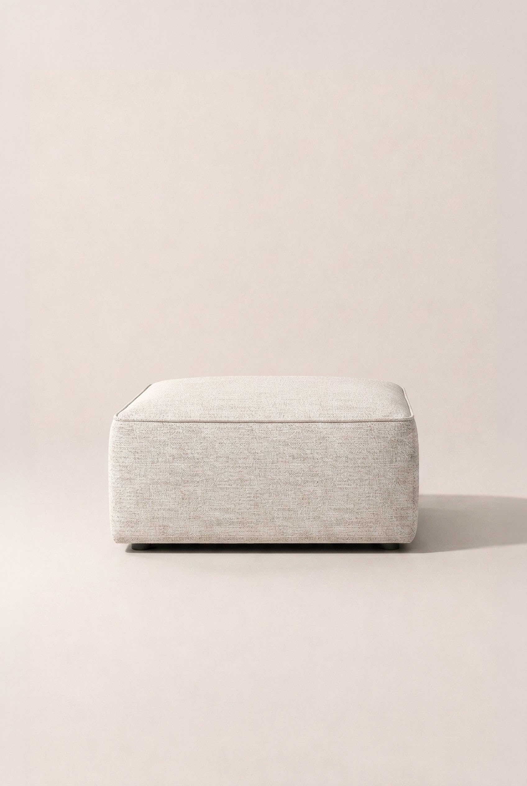 Aysun Oat Cream Ottoman