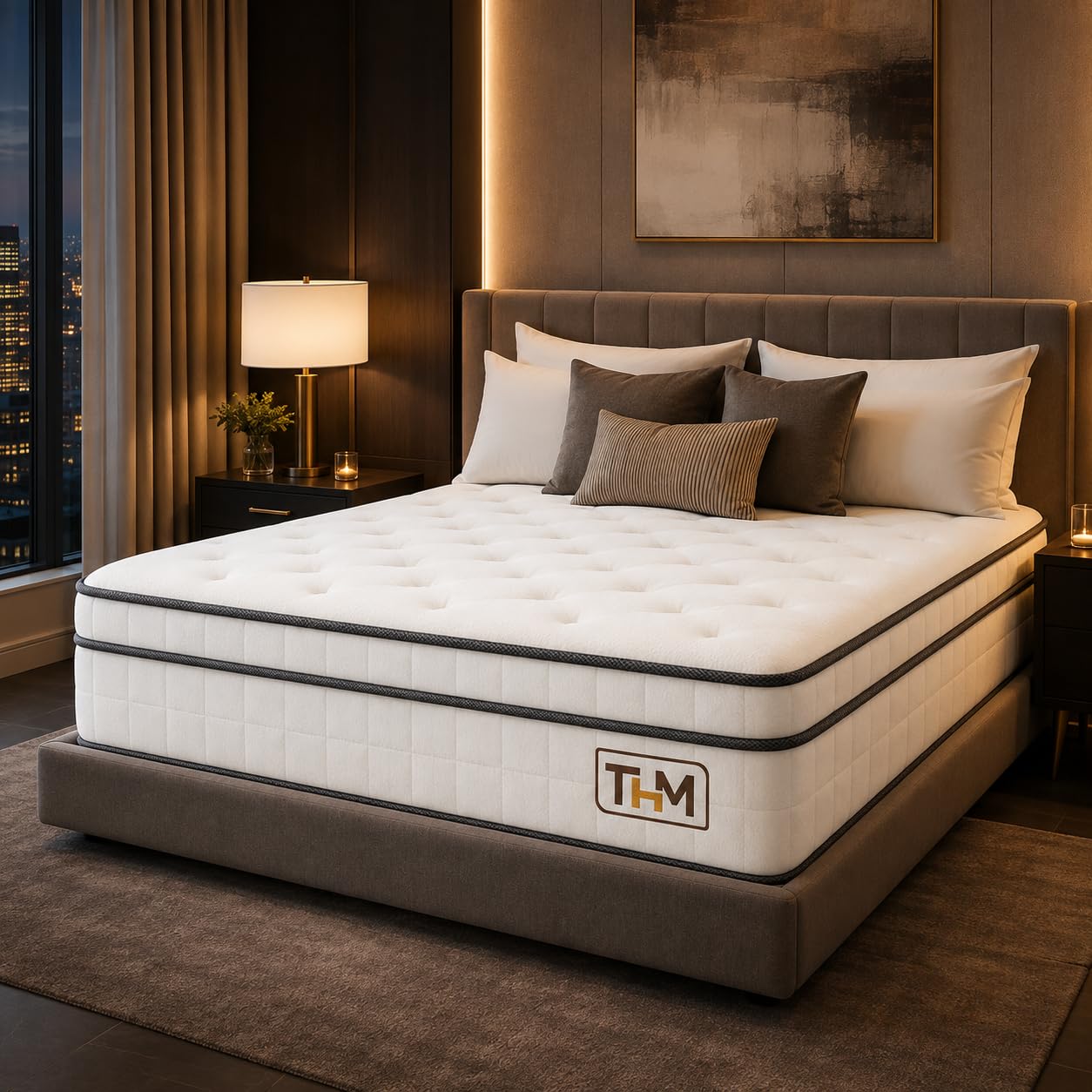 Marbella 20cm Hybrid Pocket Spring Mattress with Cool Gel Memory Foam, Medium-Firm Comfort, Pressure Relief, Motion Isolation, Breathable Cover & Responsive Support, Full XL (200x140)