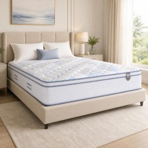 Home Mart Outlet Monaco Gel Memory Foam Hybrid Pocket Spring Mattress, Breathable Quilted Cover, Plush Comfort, Motion Isolation, Pressure Relief and Edge-to-Edge Support (California Queen: 200 × 160)