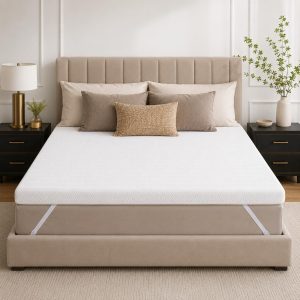 Marbella 5cm Luxury Gel Infused Memory Foam Mattress Topper, Cooling Bed Topper with Pressure Relief, Body Contouring, Breathable Comfort & Soft Support for Better Sleep, Single (190x90)