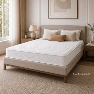 **Marbella Ortho Plus Premium Medical Mattress 25cm, High-Density Foam, Firm Orthopedic Support, Quilted Breathable Cover, Pressure Relief, Spinal Alignment & Durable Comfort**, Twin (200x90)