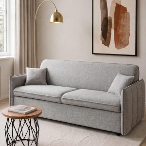 Calvren Light Grey Convertible Sofa Bed