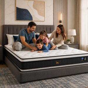 Marbella 30 cm Reversible Hybrid Pocket Spring Mattress with Gel Memory Foam, Medium-Firm, Motion Isolation, Breathable Cover, Double 120 x 200 cm