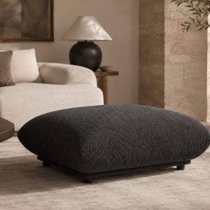 Alannah Charcoal Ottoman 74CM Width x 35CM Height
