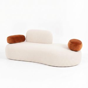 Branka Oatmilk Beige 3 Seater Sofa Right Facing