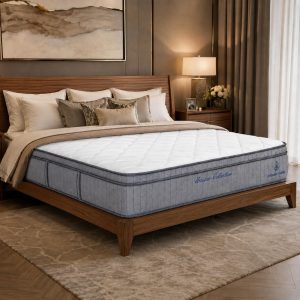 Home Mart Outlet Organic Heal 27 cm Orthopedic Hybrid Mattress, Medium-Firm Pocket Springs, Cooling Gel Memory Foam, Hypoallergenic Breathable Fabric, King: 200 × 180 cm