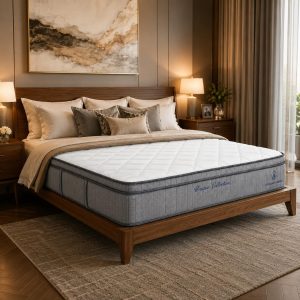 Marbella Organic Heal 27cm Orthopedic Hybrid Mattress, Medium-Firm Pocket Springs, Breathable Fabric, Motion Isolation, Pressure Relief, Spinal Alignment & Back Support, Full XL (200x140)