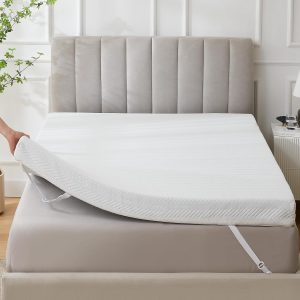 Gel Infused Memory Foam Luxury hotel mattress topper fluffy and ultra-soft, 5 size available (Double - 120x200, 2")