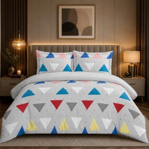 Marbella Mix & Match 4-Piece Hotel Quality Bedding Set, 250 GSM Ultra-Soft Microfiber Duvet Cover, Fitted Sheet, 2 Pillowcases, Zipper Closure, Easy Care, Light grey, Single (220x150)