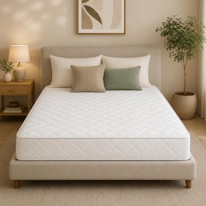 Home Mart Outlet Orthopedic Medical Mattress 12 cm, Emperor 180 × 210 cm, Firm Foam Support for Back Comfort, Breathable Quilted Fabric Cover, White