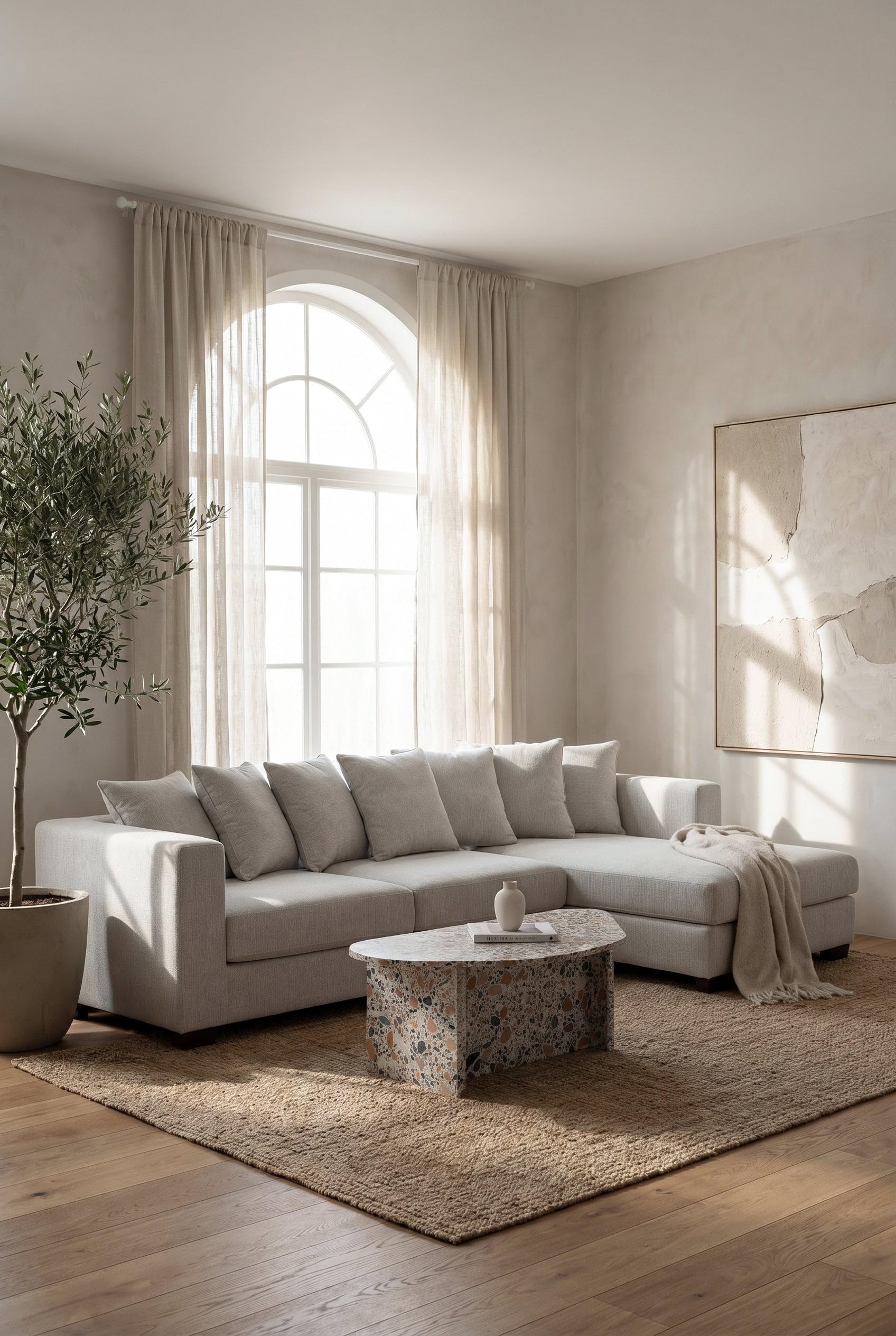 Fiorella Repose Grey 3 Seater L-Shape Sofa Right Facing