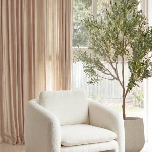 Cyril Off White Boucle Lounge Chair