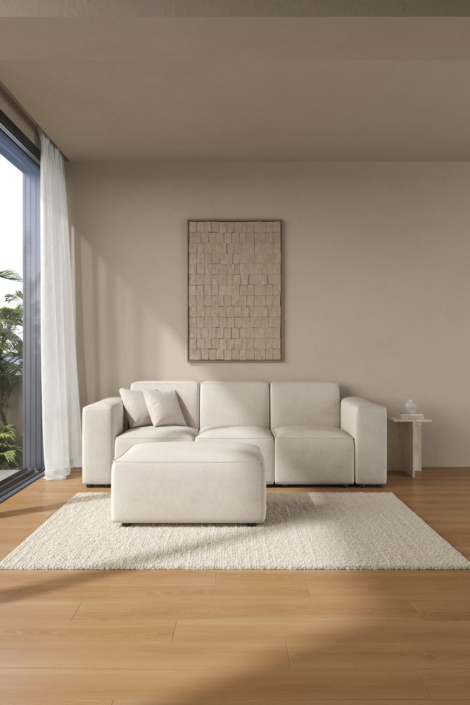 Aysun Cafe Veil Modular Sofa with Ottoman