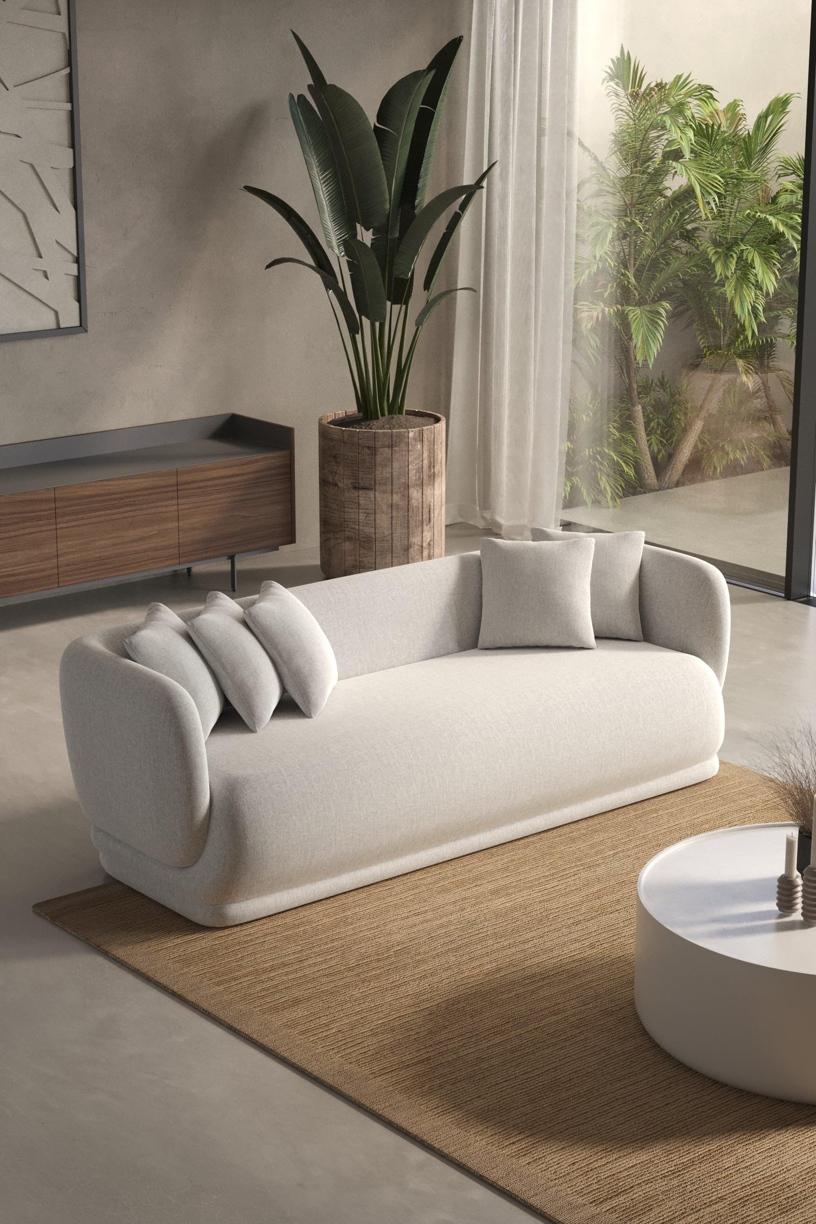 Mykonos Frost Line 3 Seater Sofa