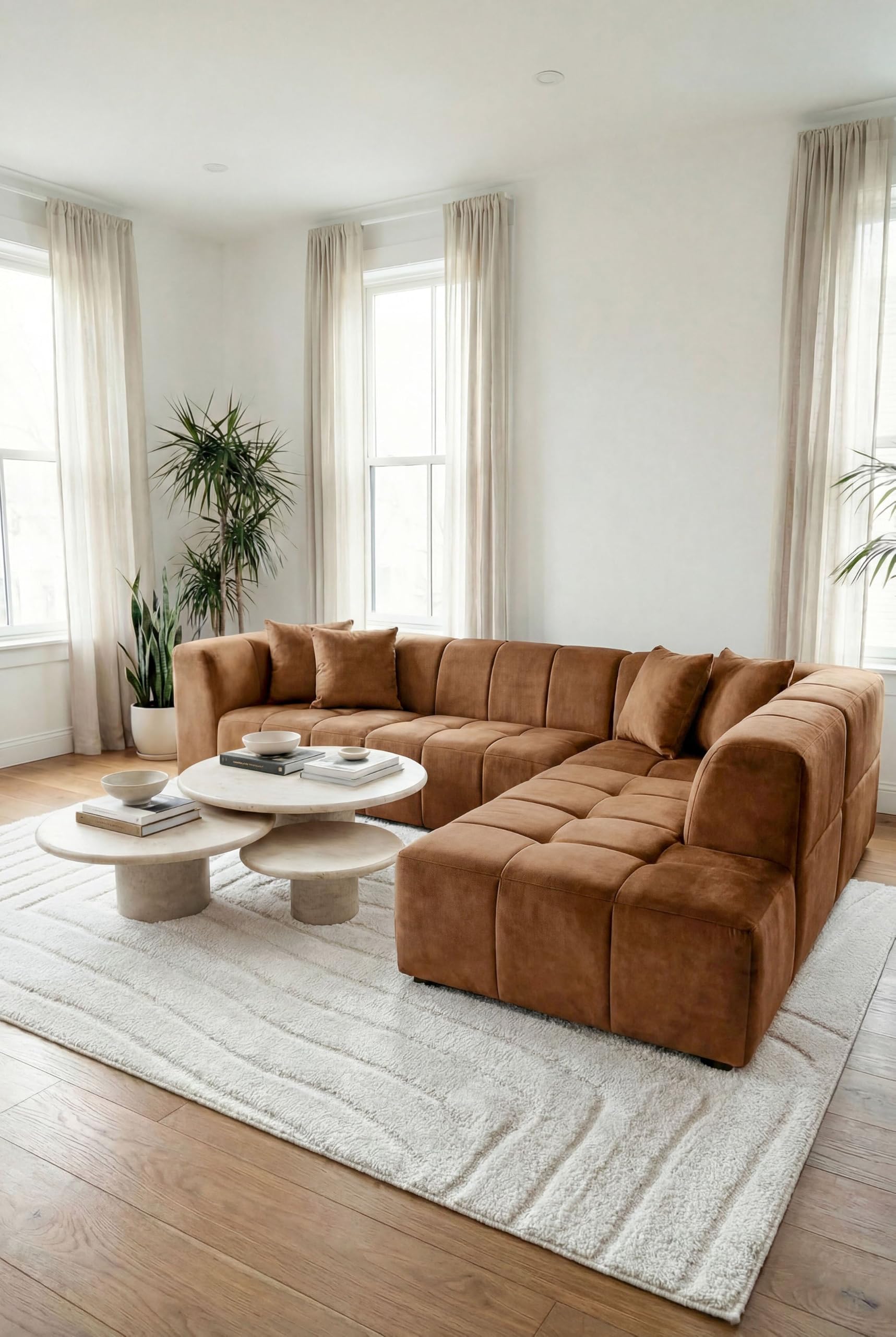 Marisa Caramel Gold L-Shape Sofa Right Facing