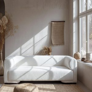 Breanna Off White Boucle 2 Seater Sofa