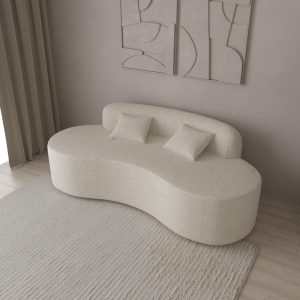Yasma Boucle Curved 2 Seater Sofa