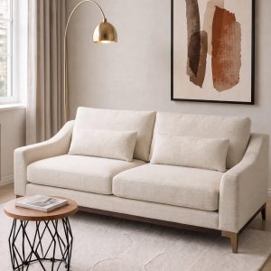 Mirelo White Boucle 2 Seater Sofa