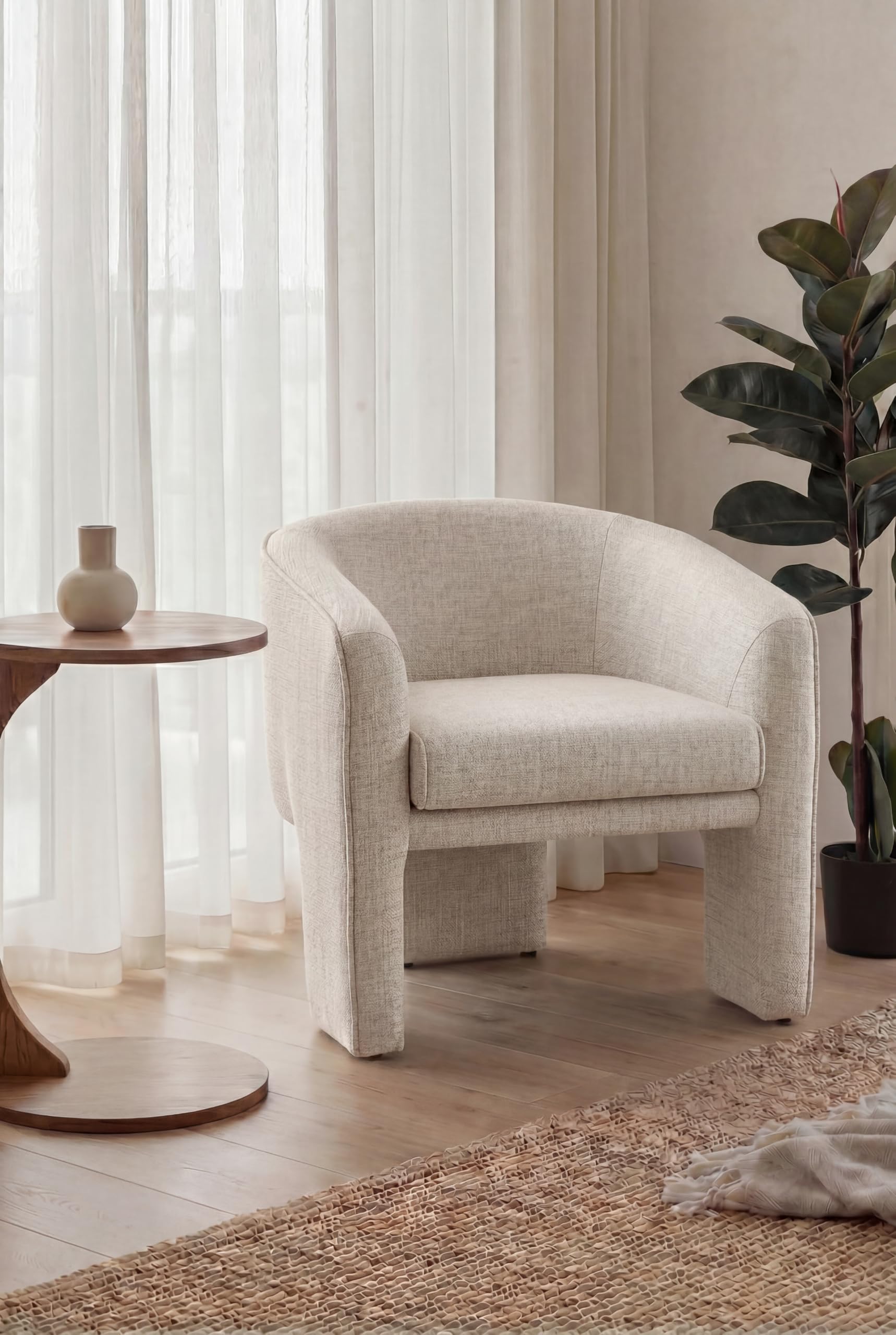 Kendra Oat Cream Lounge Chair