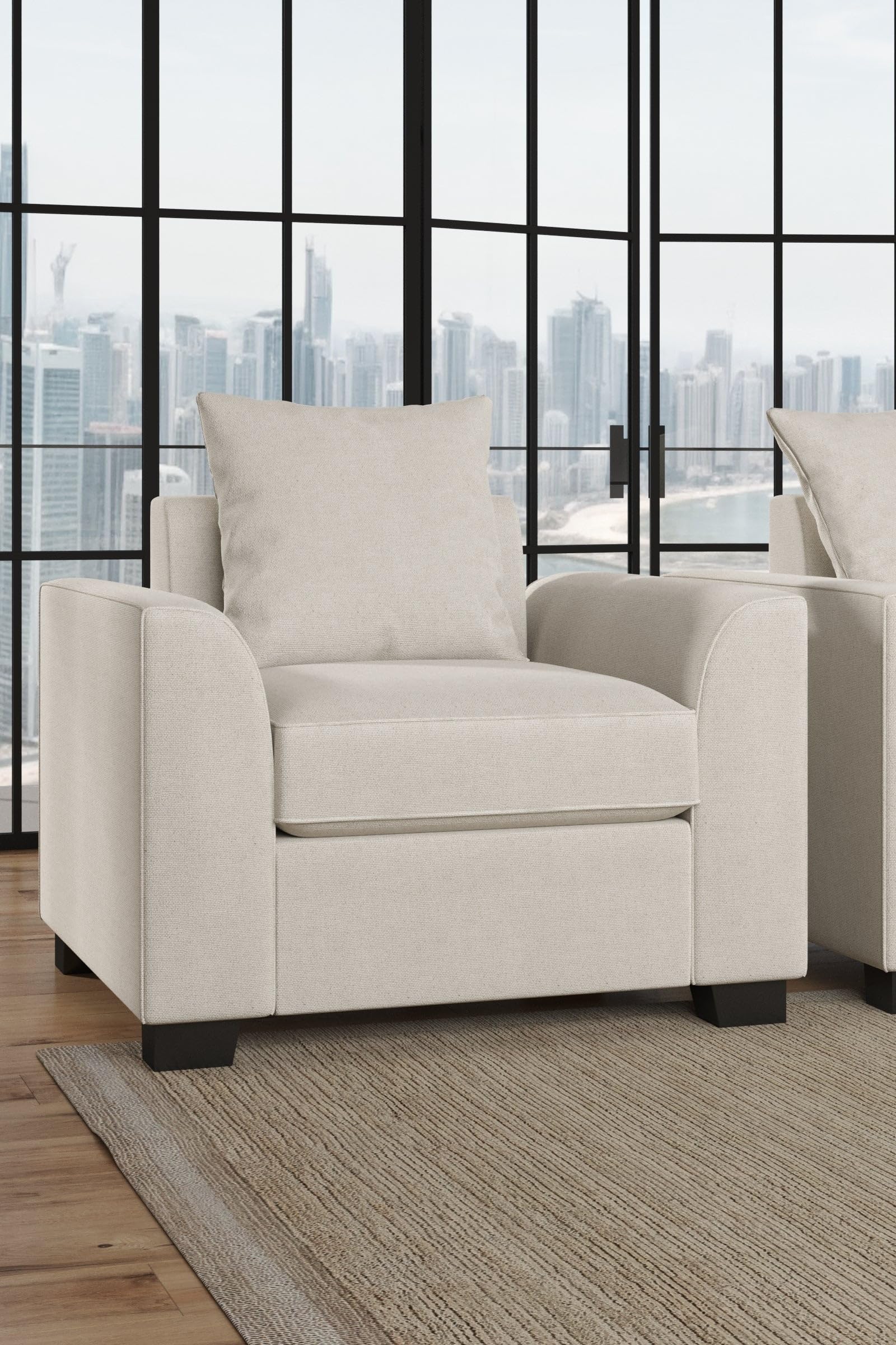 Clarissa Stone Ivory Sofa Chair